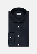 Linen shirt in Slim with Kent-Collar in Dark Blue |  Seidensticker Onlineshop