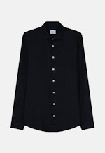 Linen shirt in Slim with Kent-Collar in Dark Blue |  Seidensticker Onlineshop