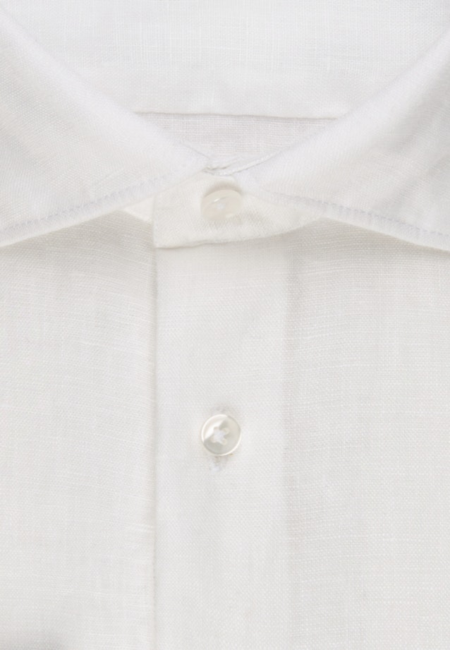 Leinen Leinenhemd in Slim mit Kentkragen in Weiß |  Seidensticker Onlineshop