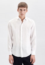 Linen shirt in Slim with Kent-Collar in White |  Seidensticker Onlineshop