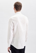 Linen shirt in Slim with Kent-Collar in White |  Seidensticker Onlineshop