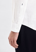 Linen shirt in Slim with Kent-Collar in White |  Seidensticker Onlineshop