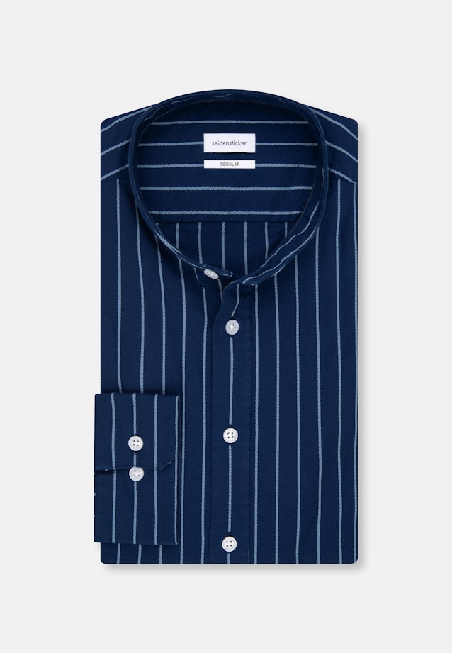 Regular Chemise décontractée rayures in Bleu Moyen |  Seidensticker Onlineshop