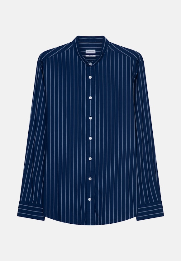 Regular Chemise décontractée rayures in Bleu Moyen |  Seidensticker Onlineshop