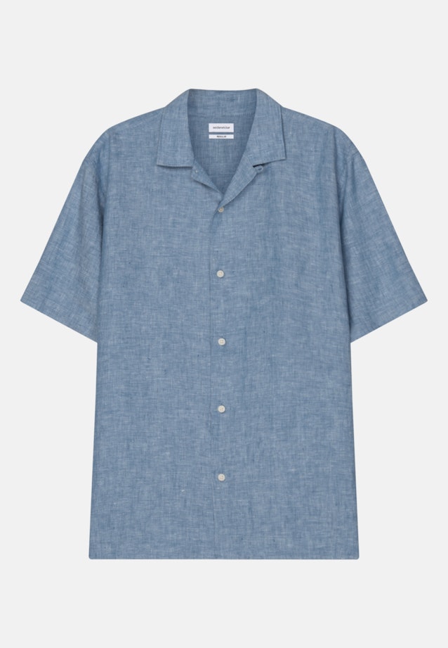 Leinenhemd Regular in Mittelblau |  Seidensticker Onlineshop