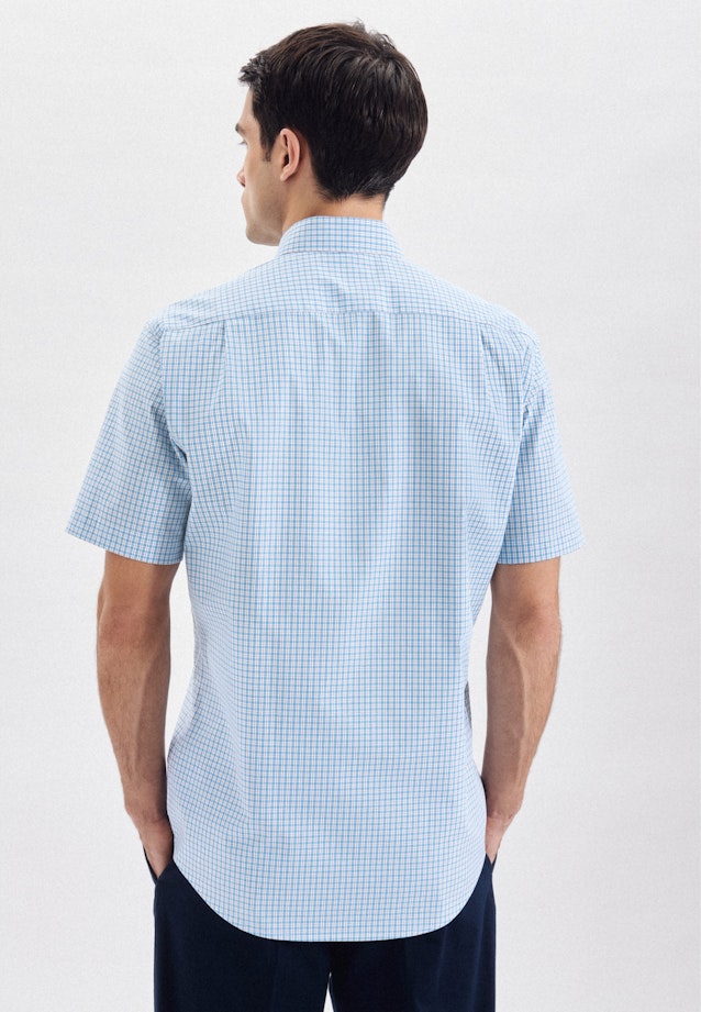Regular Business shirt Check in Turquoise |  Seidensticker Onlineshop
