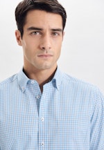 Regular Business shirt Check in Turquoise |  Seidensticker Onlineshop