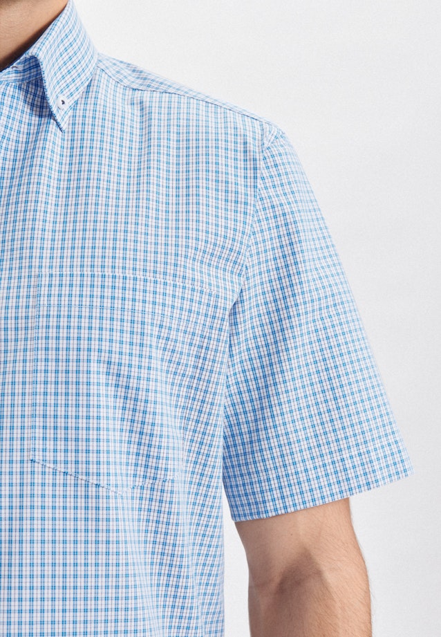 Regular Business shirt Check in Turquoise |  Seidensticker Onlineshop