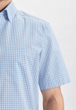 Regular Business shirt Check in Turquoise |  Seidensticker Onlineshop