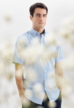 Regular Business shirt Check in Turquoise |  Seidensticker Onlineshop