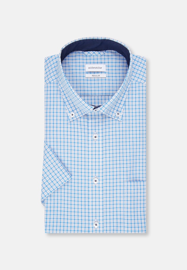 Regular Business shirt Check in Turquoise |  Seidensticker Onlineshop