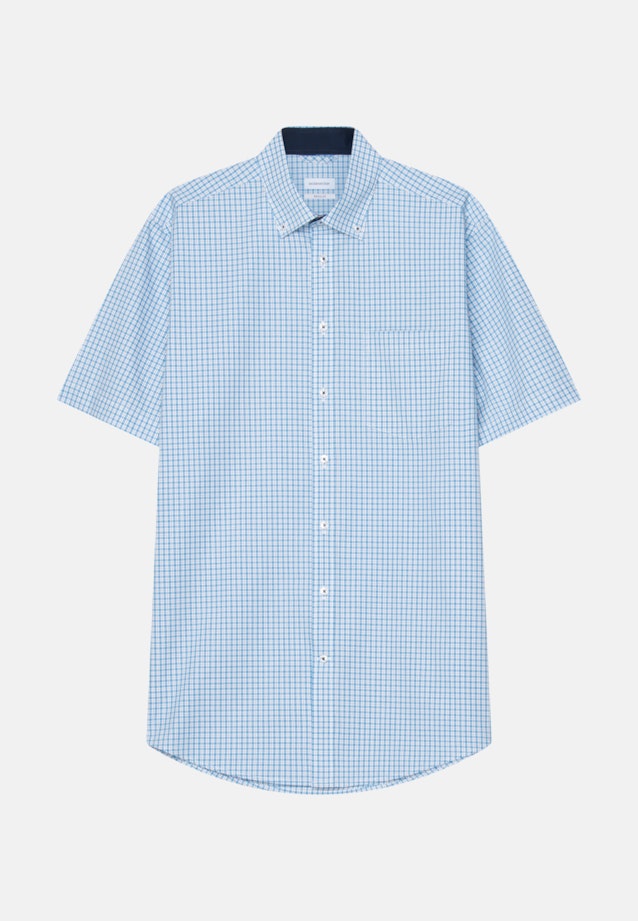 Regular Business shirt Check in Turquoise |  Seidensticker Onlineshop