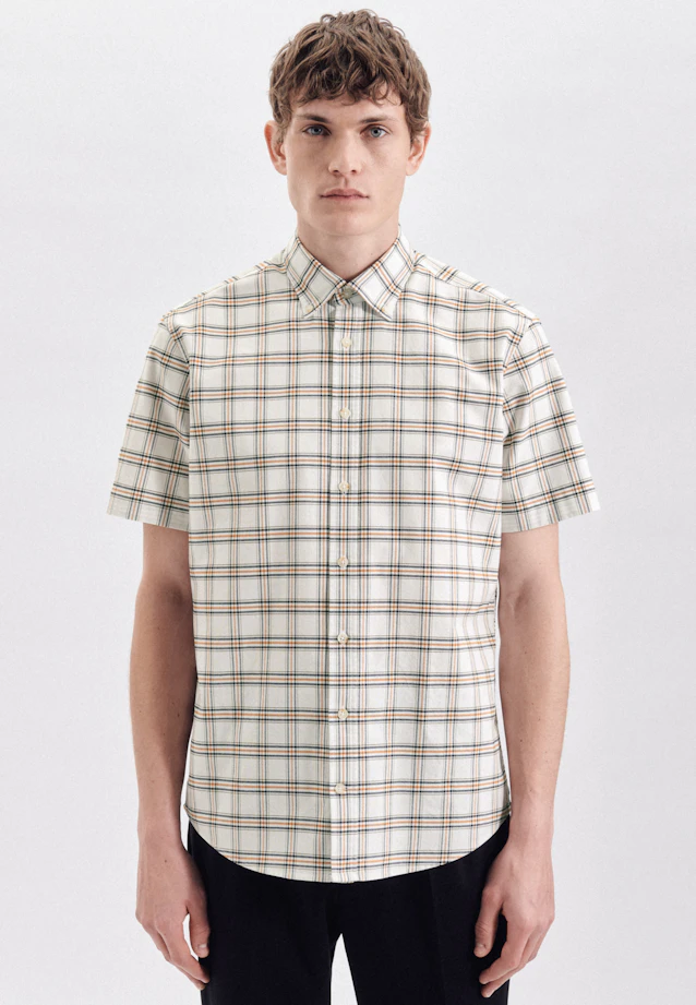 Regular Oxford shirt Check in Yellow |  Seidensticker Onlineshop