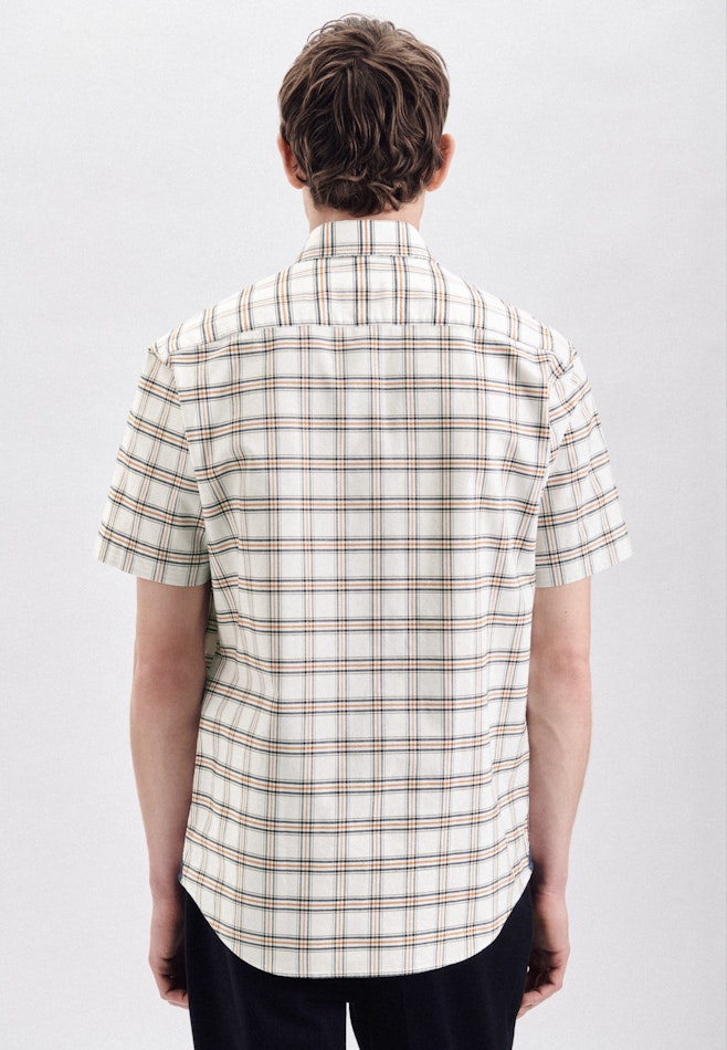 Oxford Korte mouwen Oxfordhemd in Regular with Button-Down-Kraag in Geel | Seidensticker online winkel