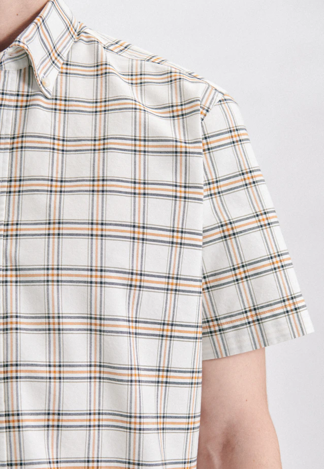 Regular Oxford shirt Check in Yellow |  Seidensticker Onlineshop