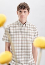 Oxford Kurzarm Oxfordhemd in Regular mit Button-Down-Kragen in Gelb |  Seidensticker Onlineshop