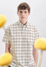 Regular Oxford shirt Check in Yellow |  Seidensticker Onlineshop