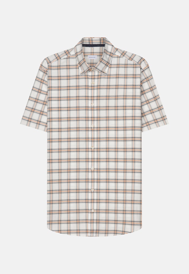 Oxford Short sleeve Oxford shirt in Regular with Button-Down-Collar in Yellow |  Seidensticker Onlineshop