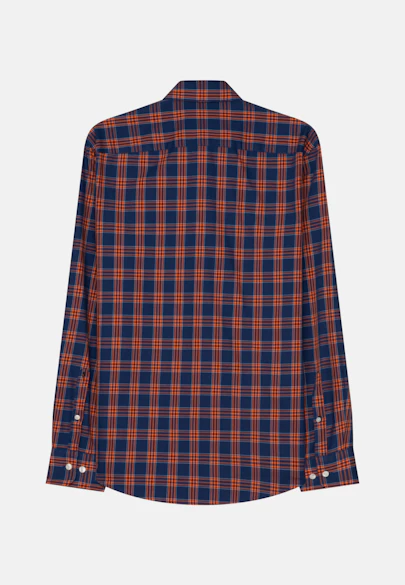 Regular Casual Hemd Karo in Mittelblau |  Seidensticker Onlineshop