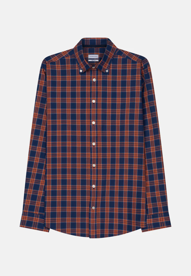 Regular Casual shirt Check in Medium Blue |  Seidensticker Onlineshop