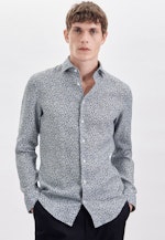 Slim Business Hemd Druck in Dunkelblau |  Seidensticker Onlineshop