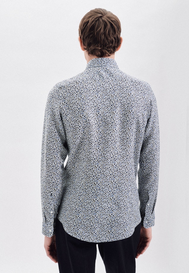 Slim Business Hemd Druck in Dunkelblau |  Seidensticker Onlineshop
