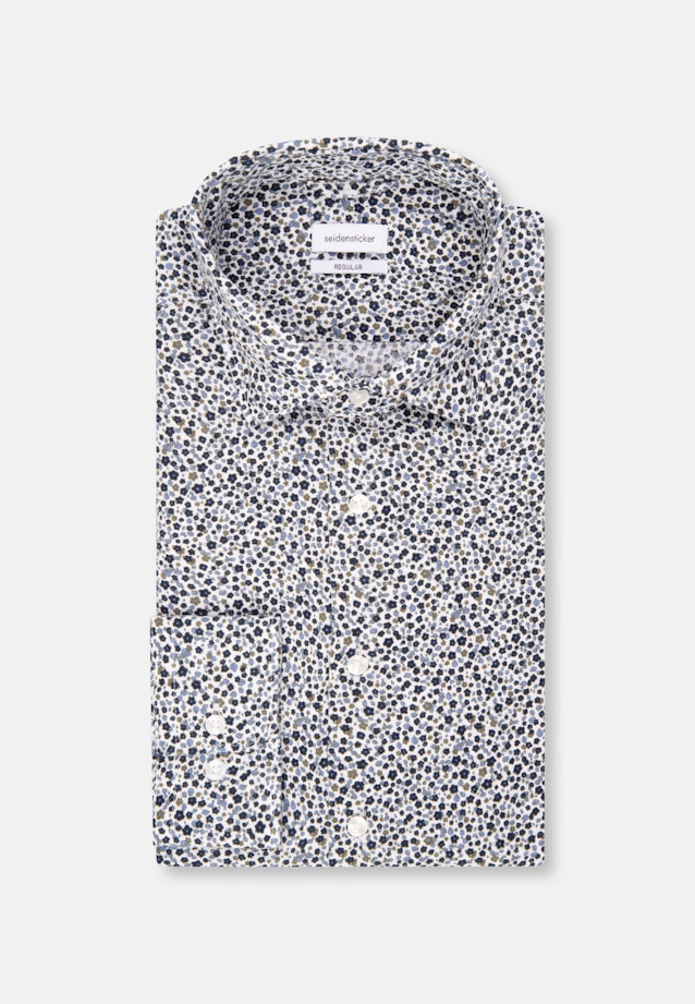 Slim Business Hemd Druck in Dunkelblau |  Seidensticker Onlineshop