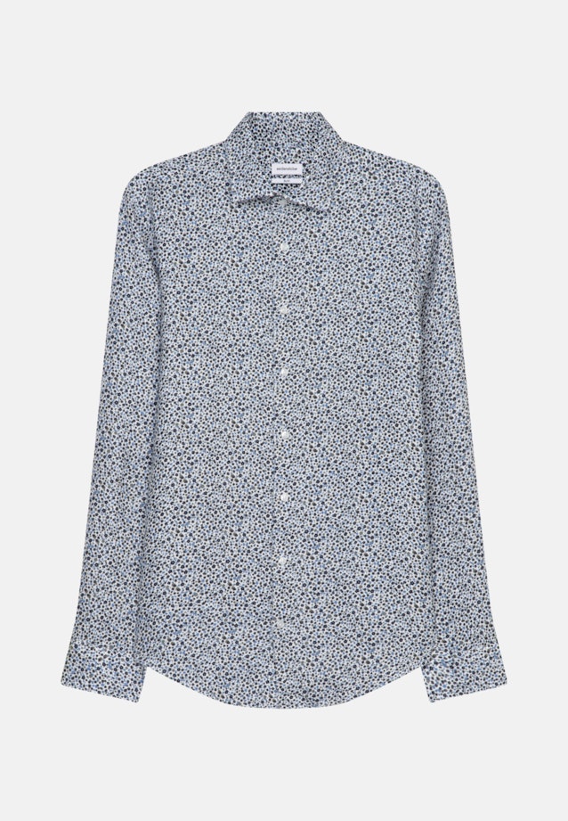 Slim Business Hemd Druck in Dunkelblau |  Seidensticker Onlineshop