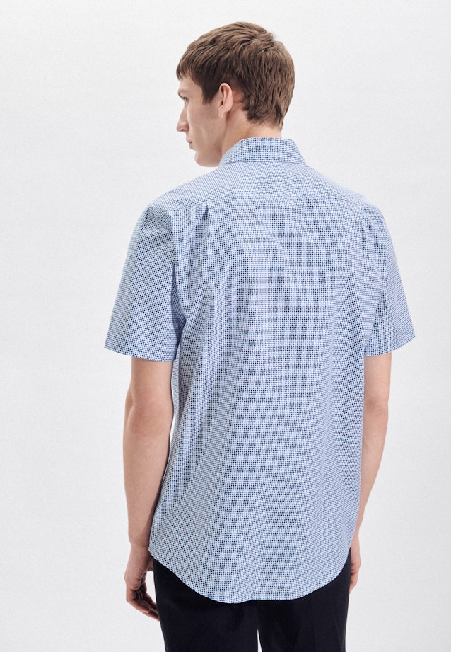 Twill Short sleeve Business Shirt in Regular with Kent-Collar in Turquoise |  Seidensticker Onlineshop