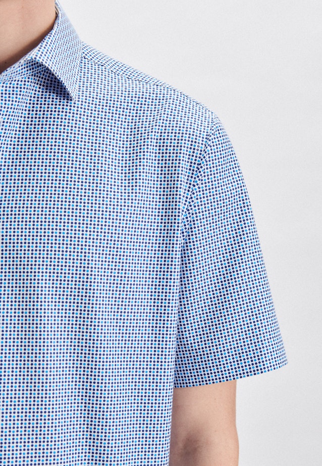 Twill Short sleeve Business Shirt in Regular with Kent-Collar in Turquoise |  Seidensticker Onlineshop