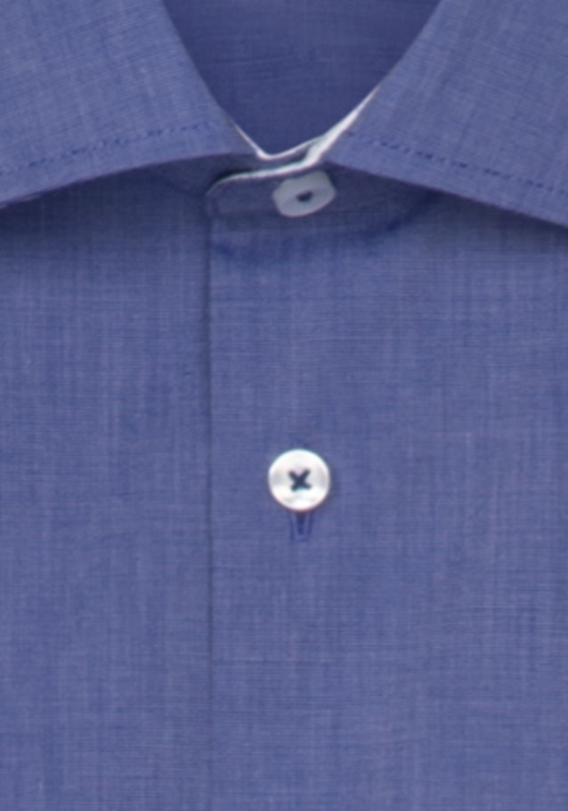 Non-iron Fil a fil Business overhemd in Regular with Kentkraag in Middelmatig Blauw |  Seidensticker Onlineshop