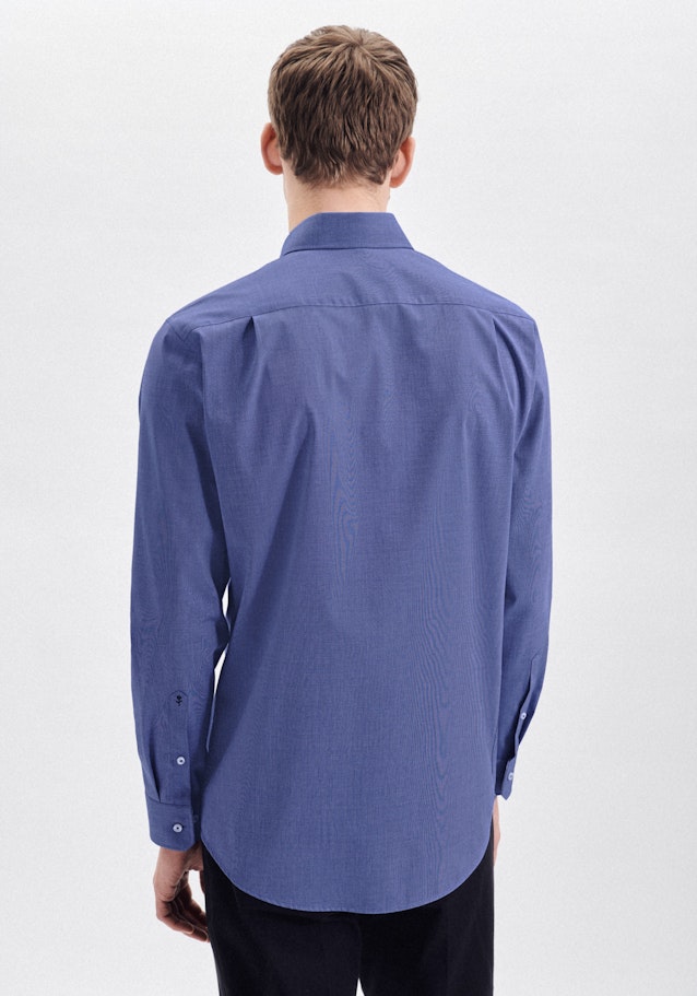 Non-iron Fil a fil Business Shirt in Regular with Kent-Collar in Medium Blue |  Seidensticker Onlineshop