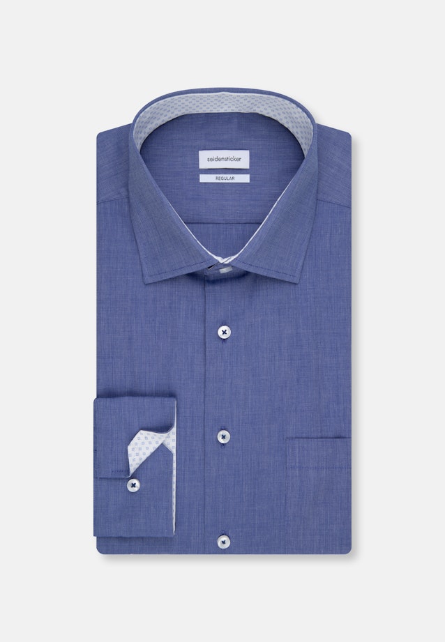 Regular Business Hemd Uni in Mittelblau |  Seidensticker Onlineshop