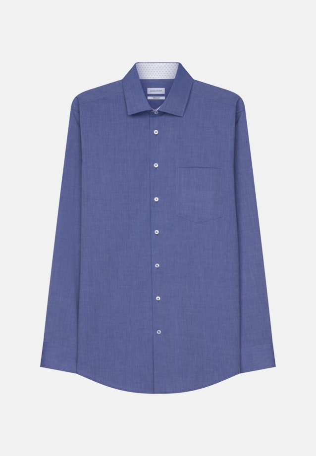 Regular Business Hemd Uni in Mittelblau |  Seidensticker Onlineshop