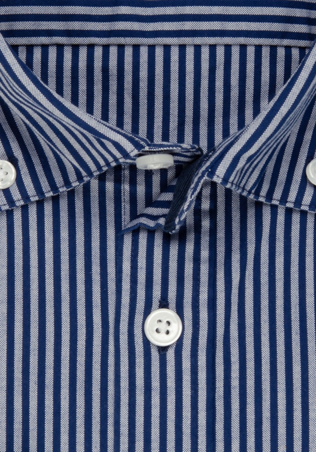 Regular Oxfordhemd Streifen in Mittelblau | Seidensticker Onlineshop