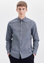 Regular Chemise Oxford rayures in Bleu Moyen |  Seidensticker Onlineshop