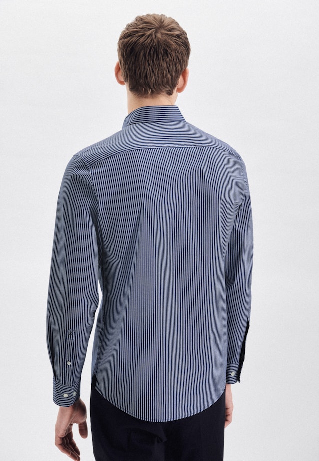 Regular Chemise Oxford rayures in Bleu Moyen |  Seidensticker Onlineshop