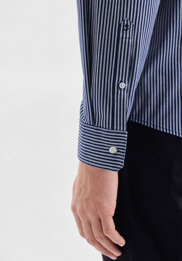 Oxfordhemd in Regular with Button-Down-Kraag in Middelmatig Blauw |  Seidensticker Onlineshop