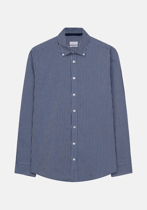 Oxford shirt in Regular with Button-Down-Collar in Medium Blue |  Seidensticker Onlineshop