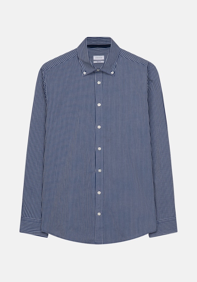 Oxford shirt in Regular with Button-Down-Collar in Medium Blue |  Seidensticker Onlineshop