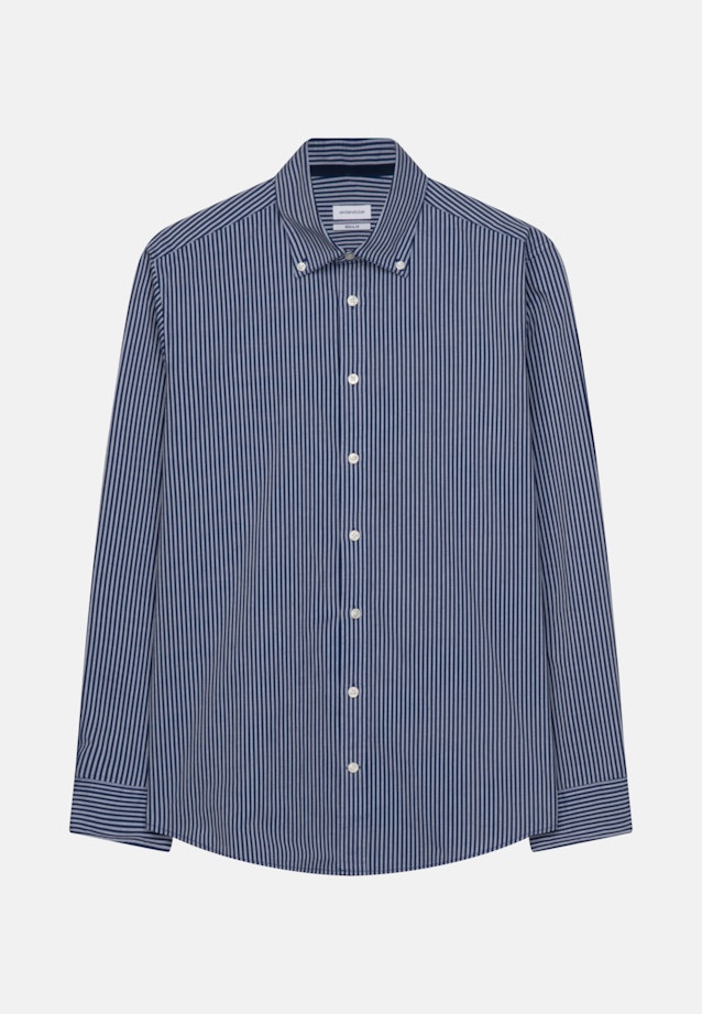 Regular Chemise Oxford rayures in Bleu Moyen |  Seidensticker Onlineshop
