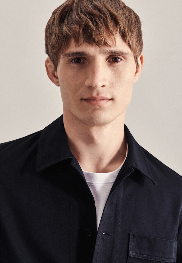 Regular Casual shirt Uni in Dark Blue |  Seidensticker Onlineshop