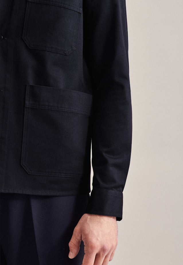 Regular Casual shirt Uni in Dark Blue |  Seidensticker Onlineshop