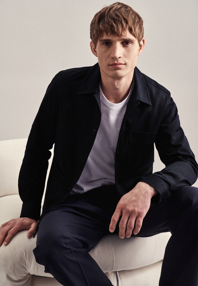 Regular Casual shirt Uni in Dark Blue |  Seidensticker Onlineshop