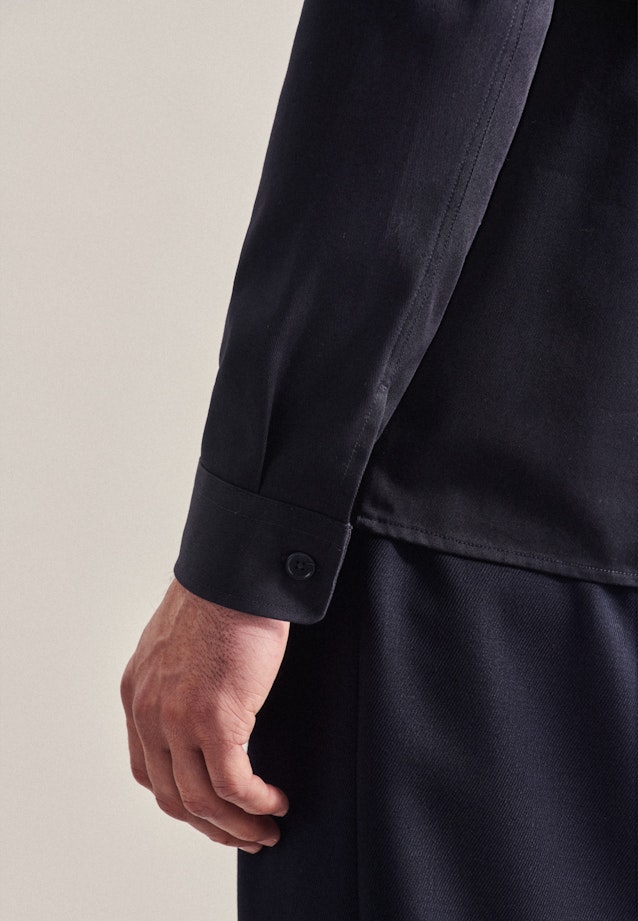 Regular Casual shirt Uni in Dark Blue |  Seidensticker Onlineshop