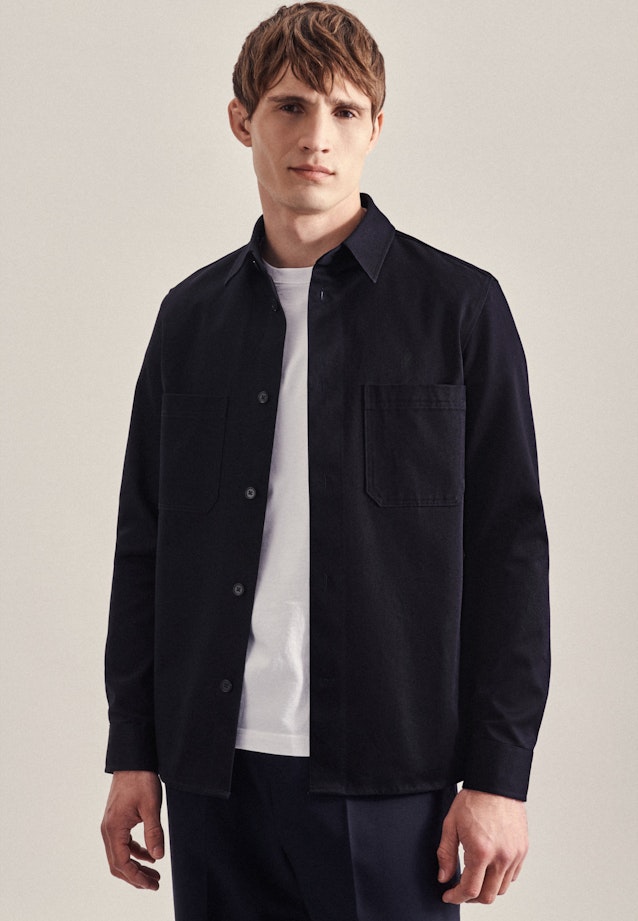 Regular Casual shirt Uni in Dark Blue |  Seidensticker Onlineshop