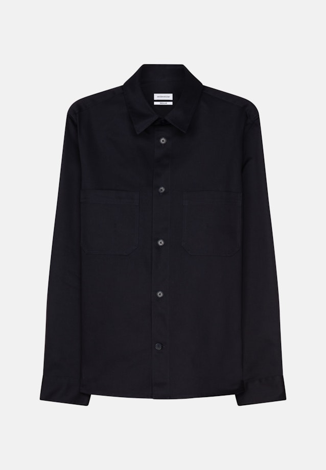 Regular Casual shirt Uni in Dark Blue |  Seidensticker Onlineshop