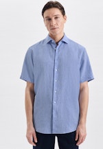 Regular fit Linen shirt Uni in Light Blue |  Seidensticker Onlineshop