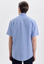Regular fit Linen shirt Uni in Light Blue |  Seidensticker Onlineshop