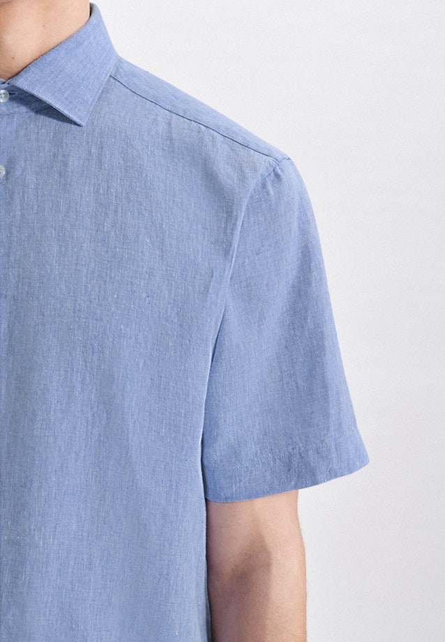 Regular fit Linen shirt Uni in Light Blue |  Seidensticker Onlineshop